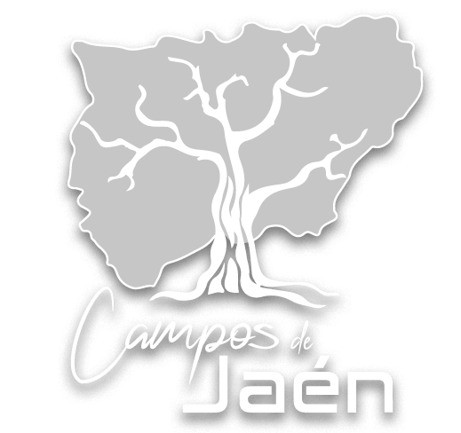 logotipo de Campos de Jaén en blanco