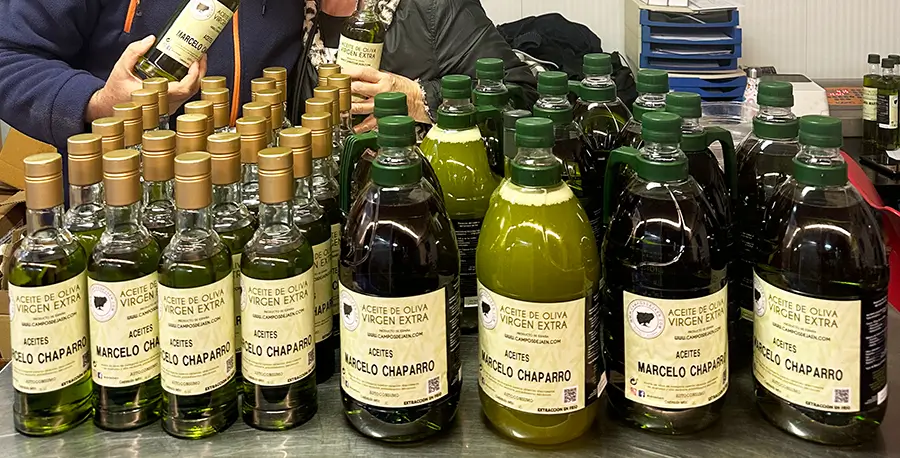 imagen de tipos de botellas personalizadas con el aceite de oliva creado por el cliente - Campos de Jaén